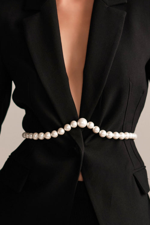 Lana White Pearl Underwire Belt