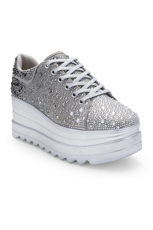 Black Rock ’n’ Roll Wedding Wedge Sneakers