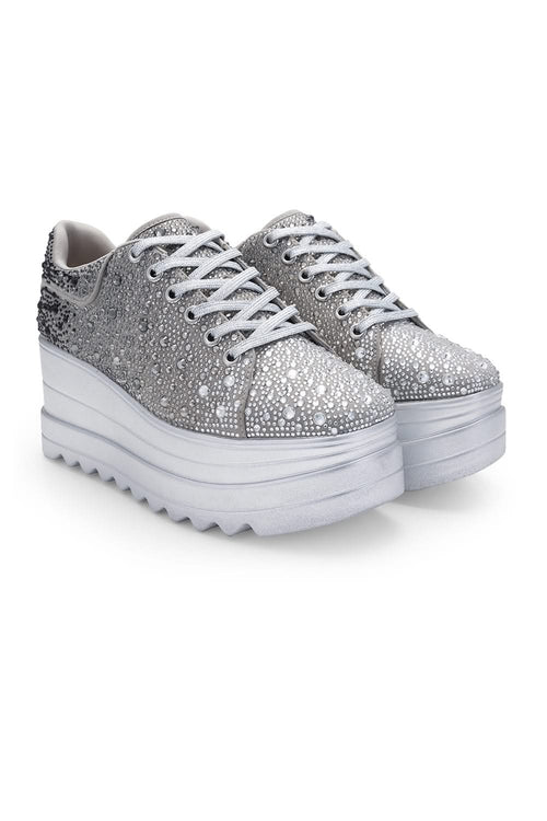 Black Rock ’n’ Roll Wedding Wedge Sneakers