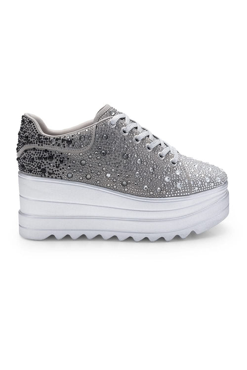 Black Rock ’n’ Roll Wedding Wedge Sneakers