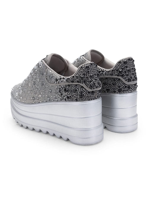 Black Rock ’n’ Roll Wedding Wedge Sneakers