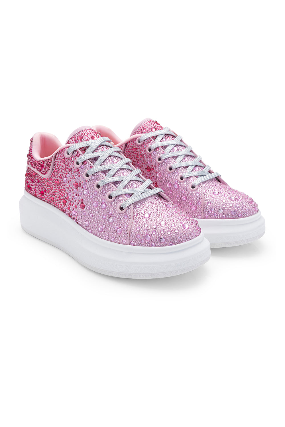 Pink Sorbet Wedding Wedge Sneakers