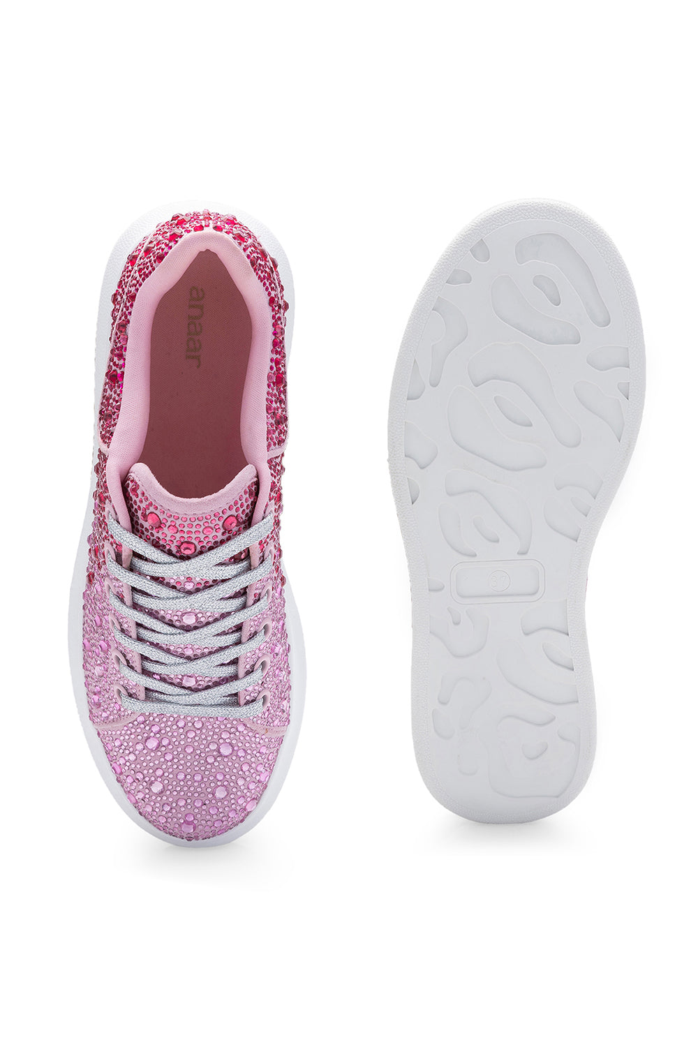 Pink Sorbet Wedding Wedge Sneakers