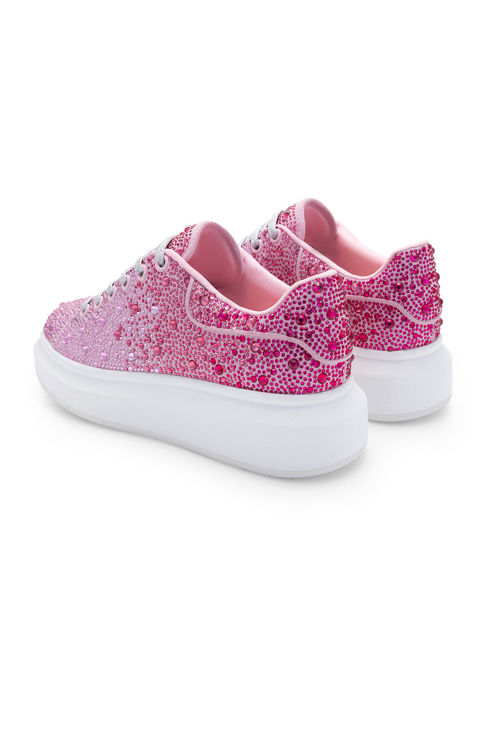 Pink Sorbet Wedding Wedge Sneakers