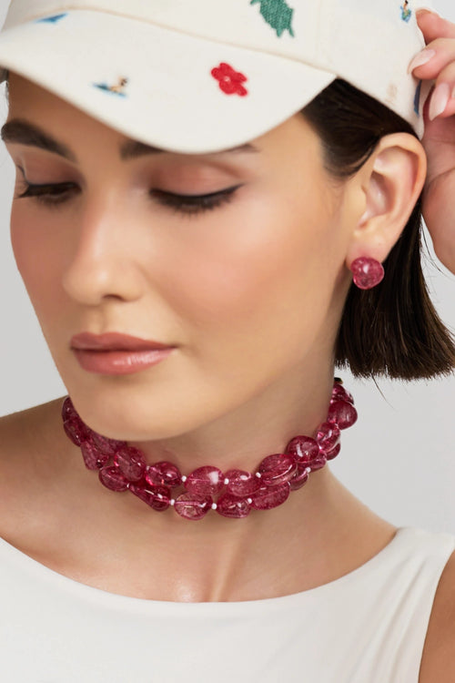 Red Tumble Choker-2 Lines