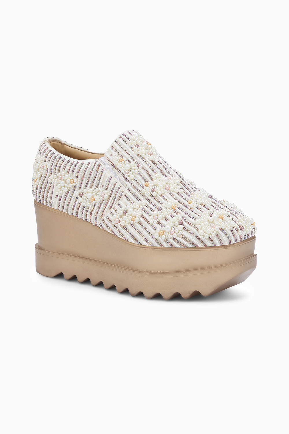 Candy Clouds Wedding Wedge Sneakers