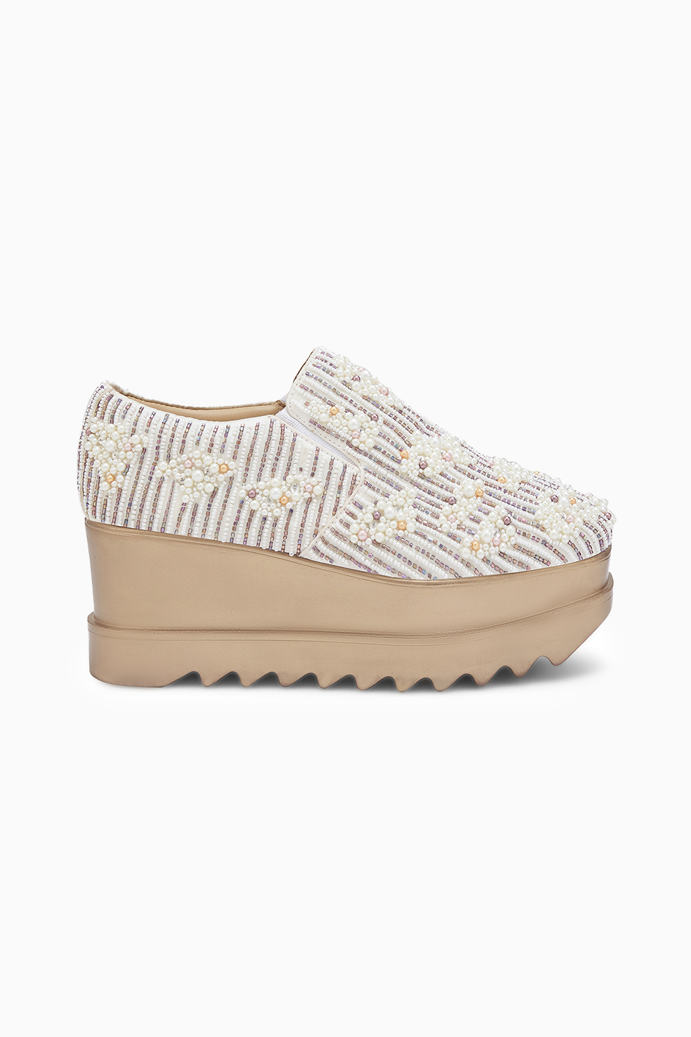 Candy Clouds Wedding Wedge Sneakers