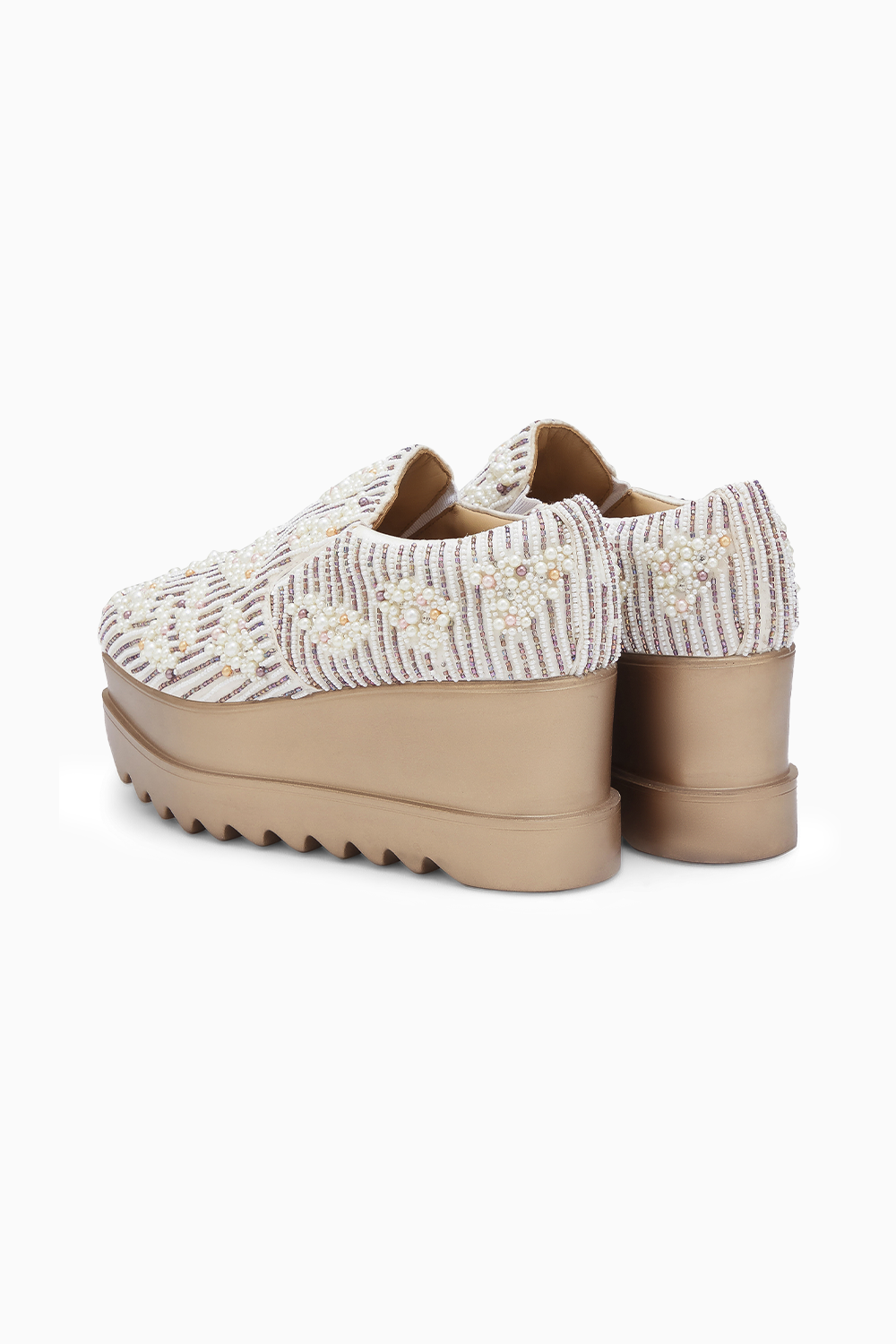 Candy Clouds Wedding Wedge Sneakers