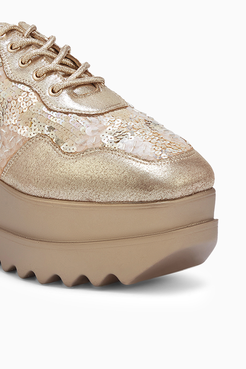 Cinnamon Sugar Wedding Wedge Sneakers