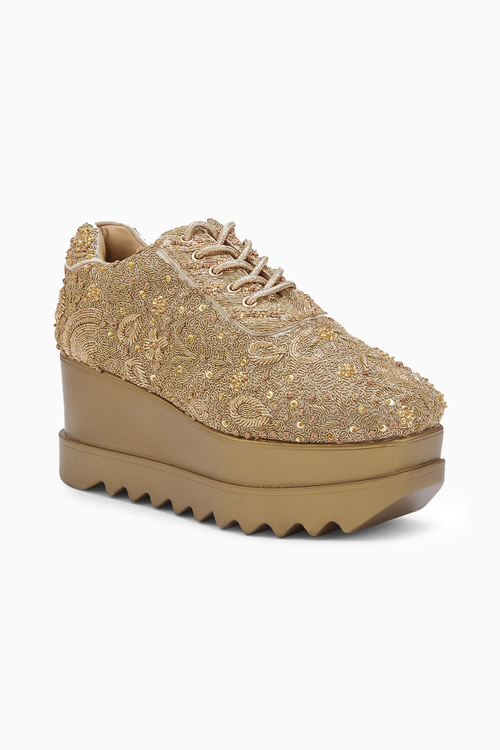 Kintsugi Wedding Wedge Sneakers