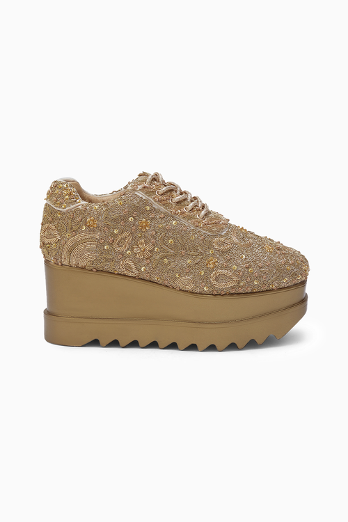Kintsugi Wedding Wedge Sneakers