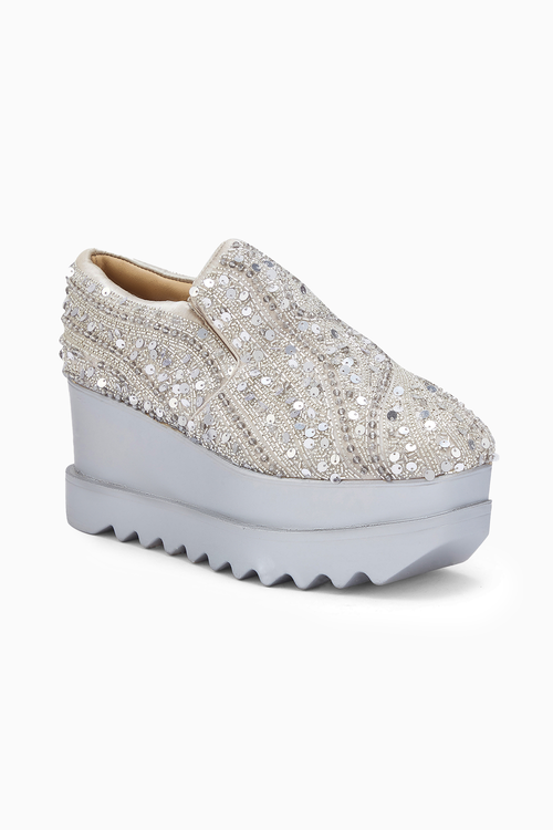 Kaju Katli Wedding Wedge Sneakers