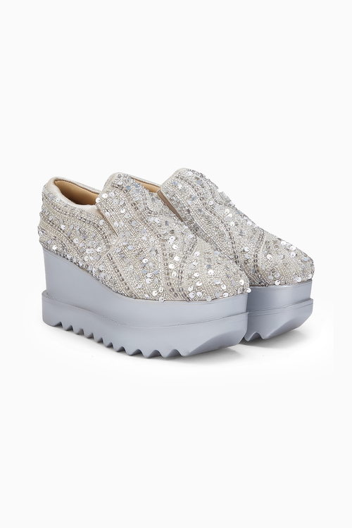 Kaju Katli Wedding Wedge Sneakers