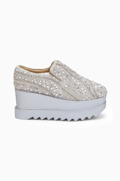 Kaju Katli Wedding Wedge Sneakers