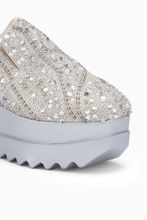 Kaju Katli Wedding Wedge Sneakers