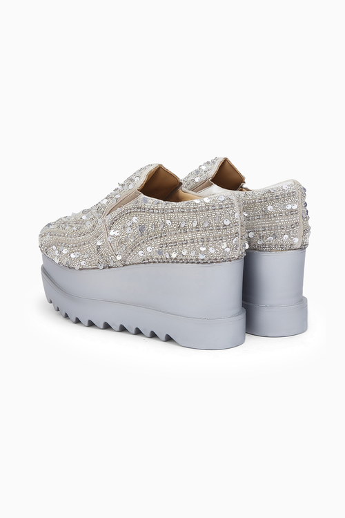Kaju Katli Wedding Wedge Sneakers
