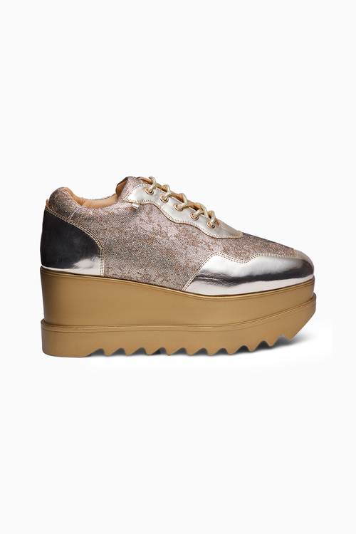 Metallic Mela Wedding Wedge Sneakers