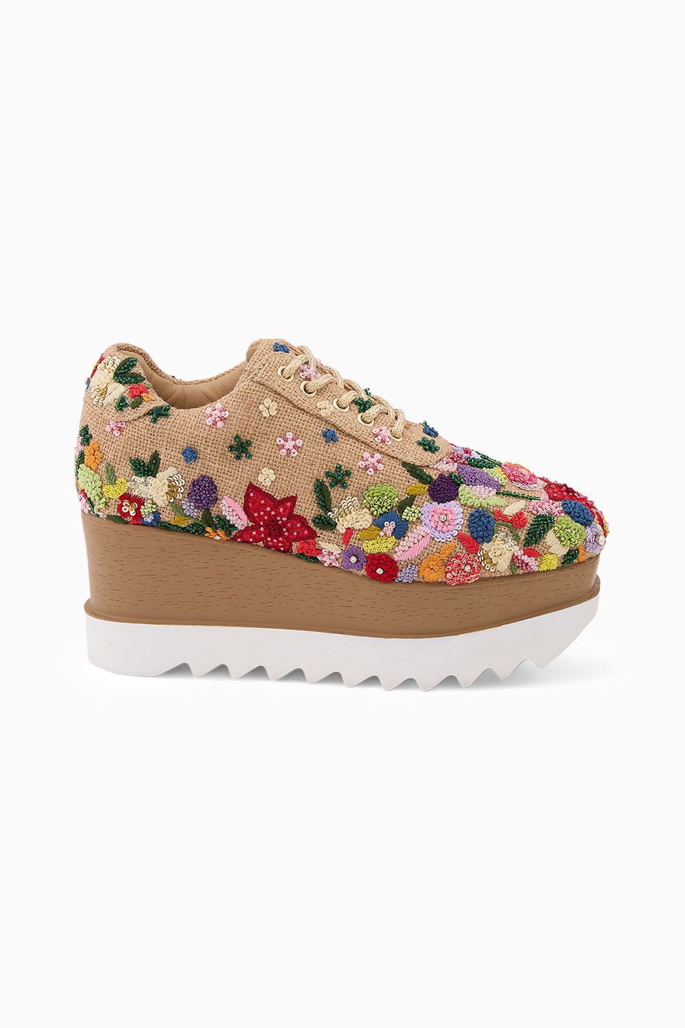 Wildflower Veil Wedge Sneakers