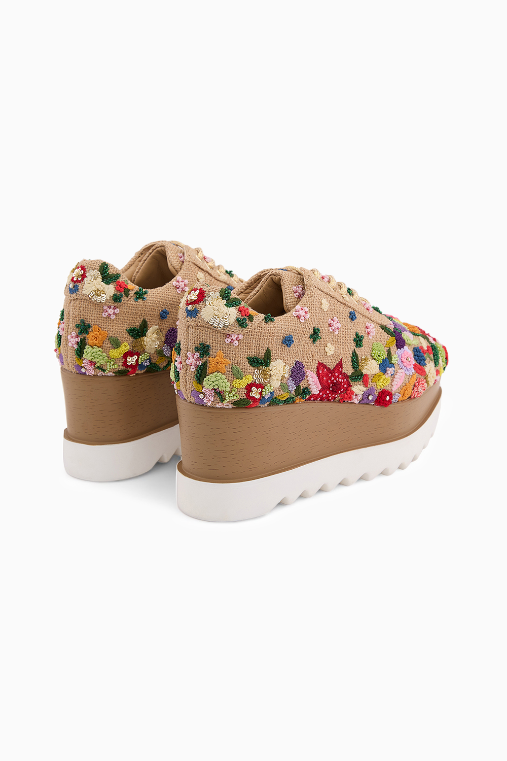 Wildflower Veil Wedge Sneakers