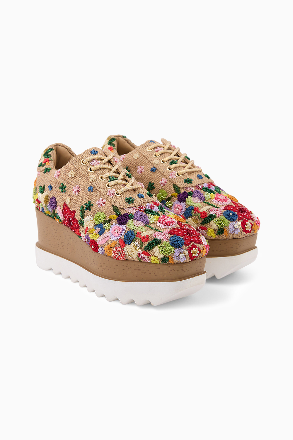 Wildflower Veil Wedge Sneakers