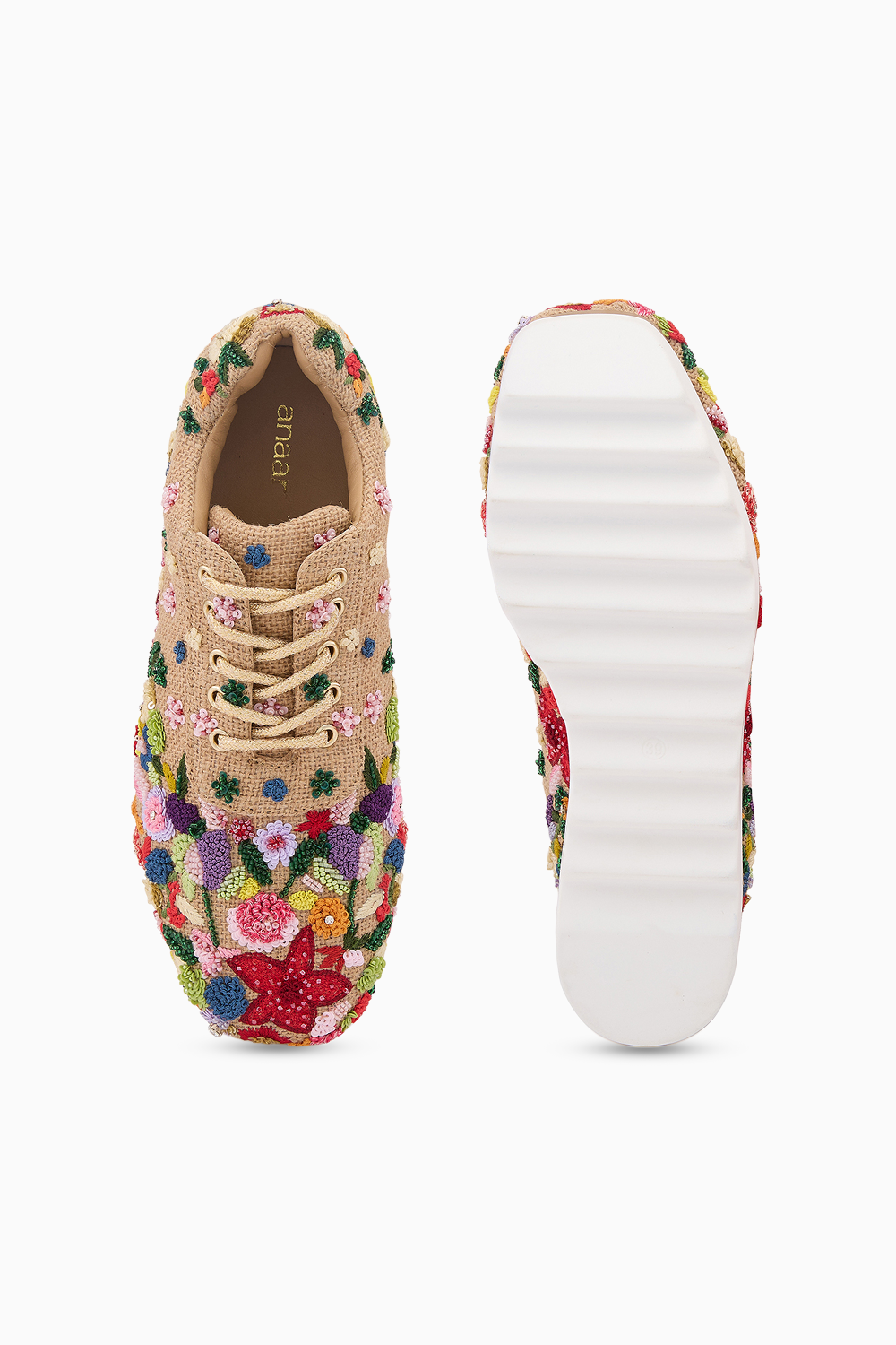 Wildflower Veil Wedge Sneakers