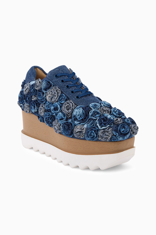 Pocket Roses   Wedge Sneakers