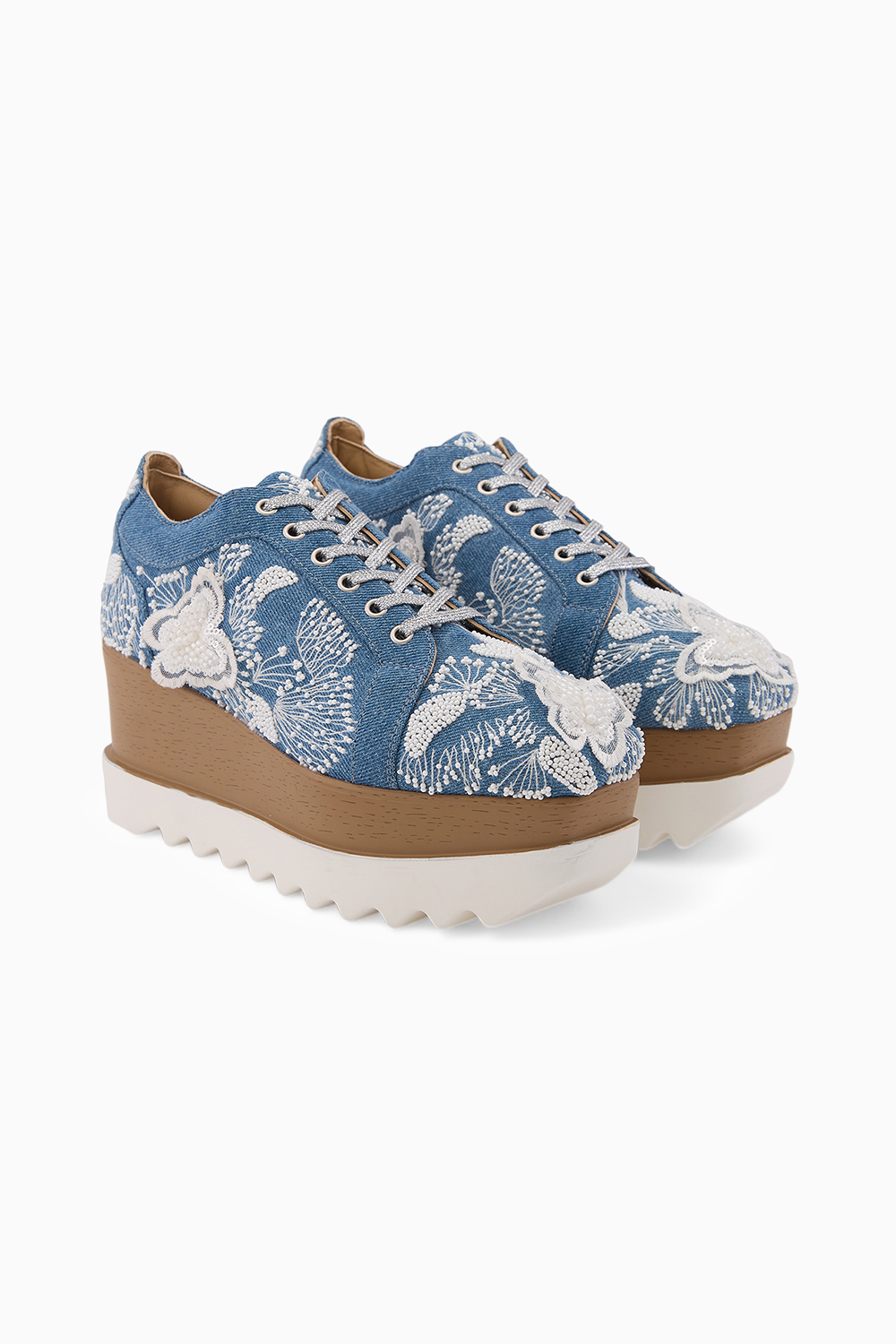 Butterfly Pea Wedge Sneakers