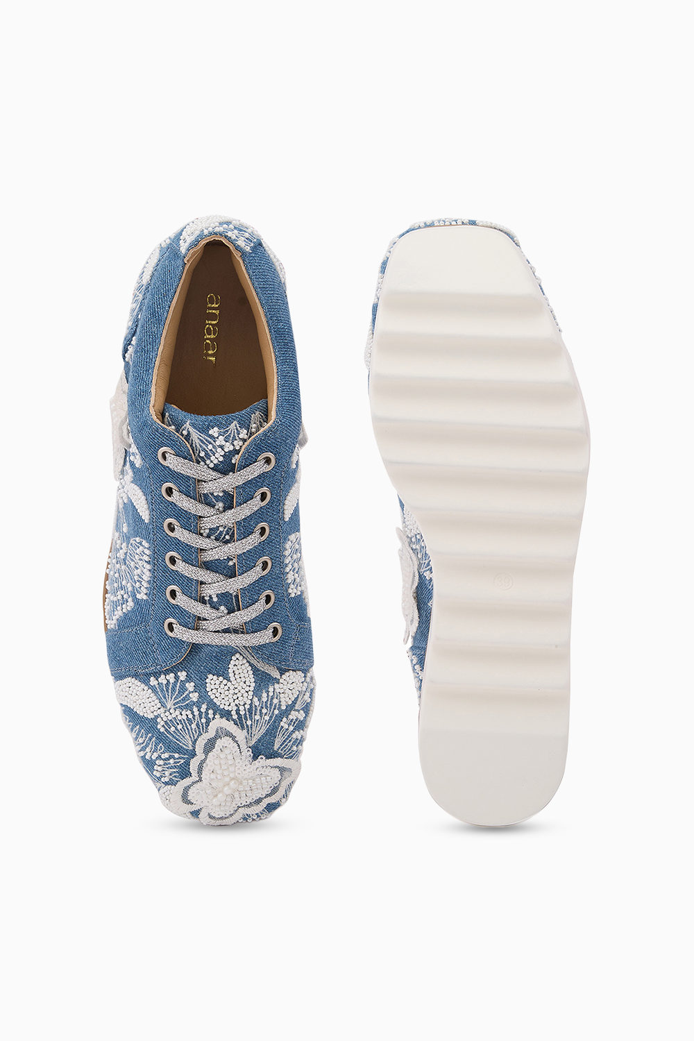 Butterfly Pea Wedge Sneakers