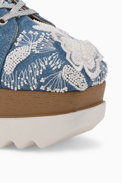 Butterfly Pea Wedge Sneakers