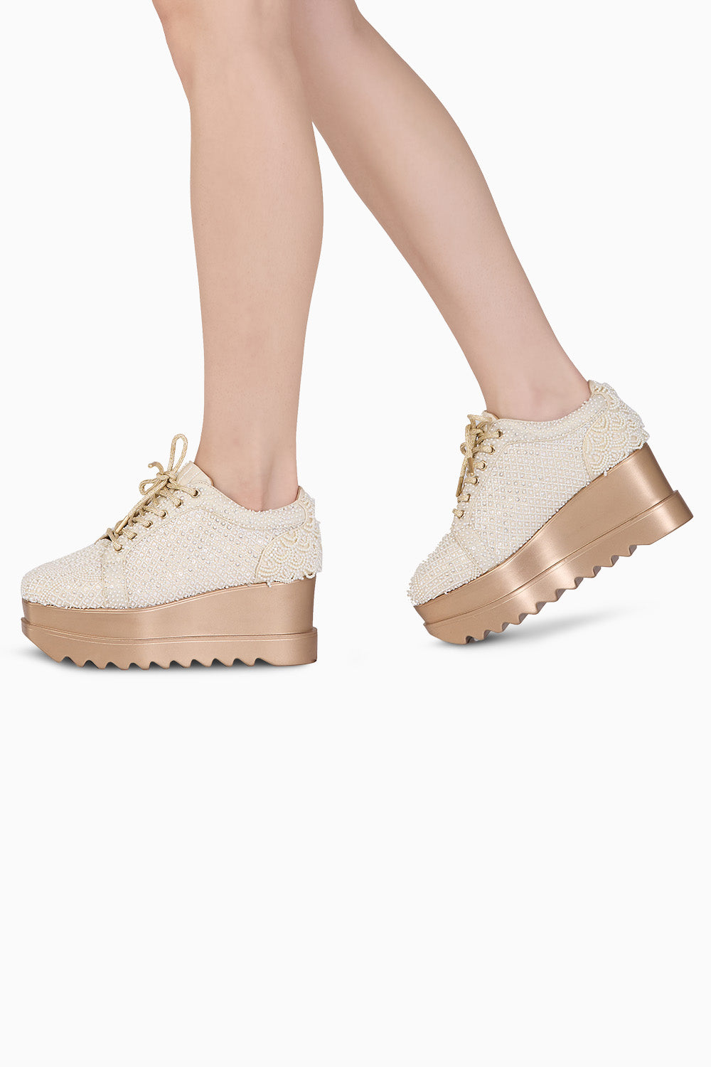 Kulfi Couture Wedge Sneakers