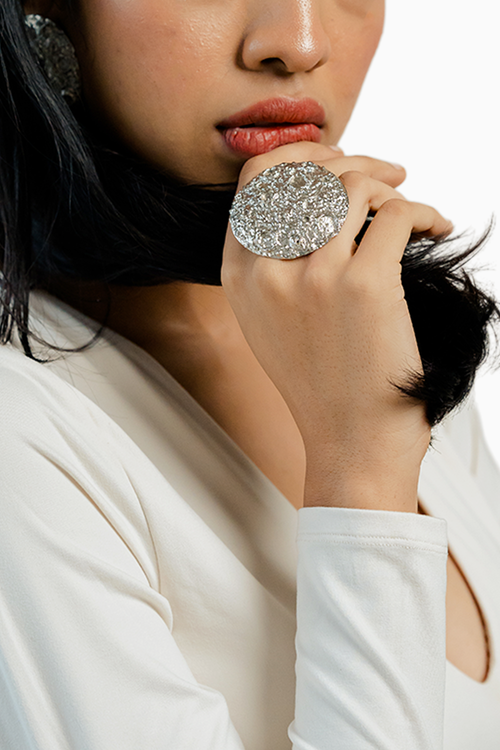 Silver Chaand Ring