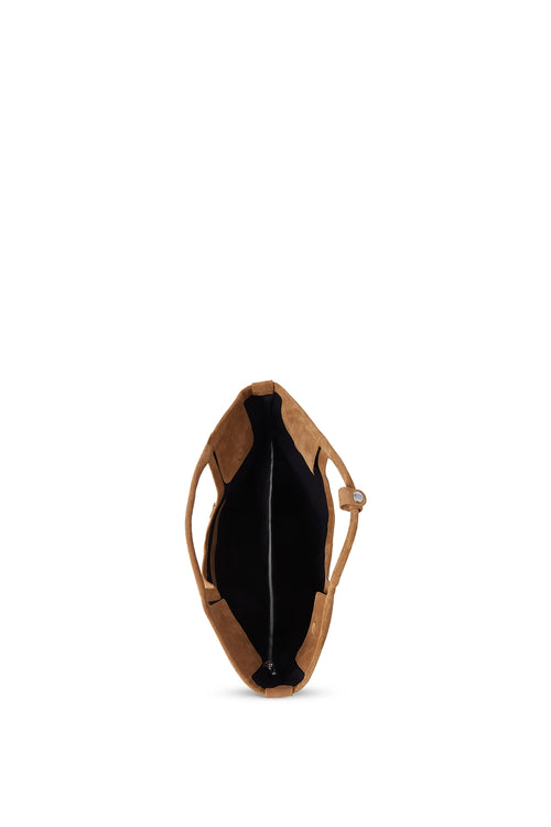 Arendt Suede Caramel Tote Bag