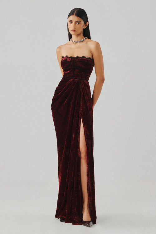 Charlotte Velvet Ajrakh Gown