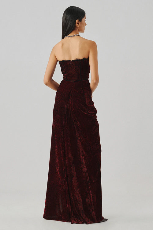 Charlotte Velvet Ajrakh Gown