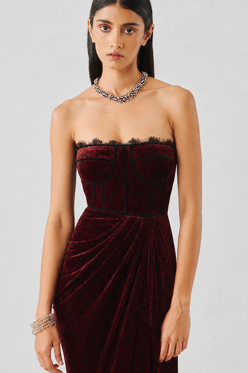 Charlotte Velvet Ajrakh Gown