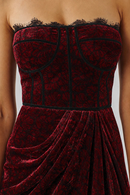 Charlotte Velvet Ajrakh Gown