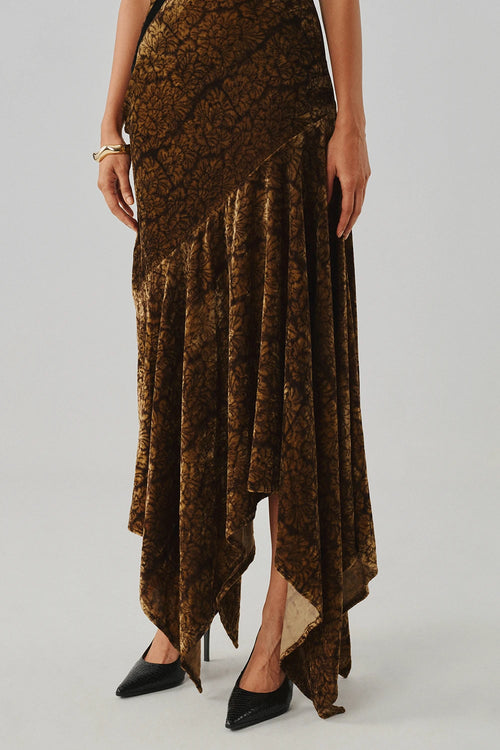 Zarina Velvet Ajrakh Gown