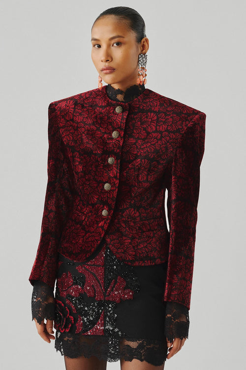 Highland Bloom Ajrakh Jacket