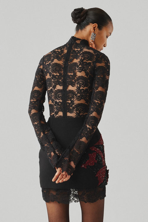 Wild Rose Embroidered Mini Skirt