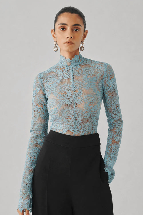 Muse Bodysuit in Sky Blue