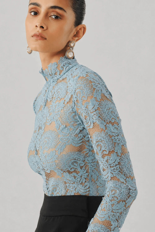 Muse Bodysuit in Sky Blue