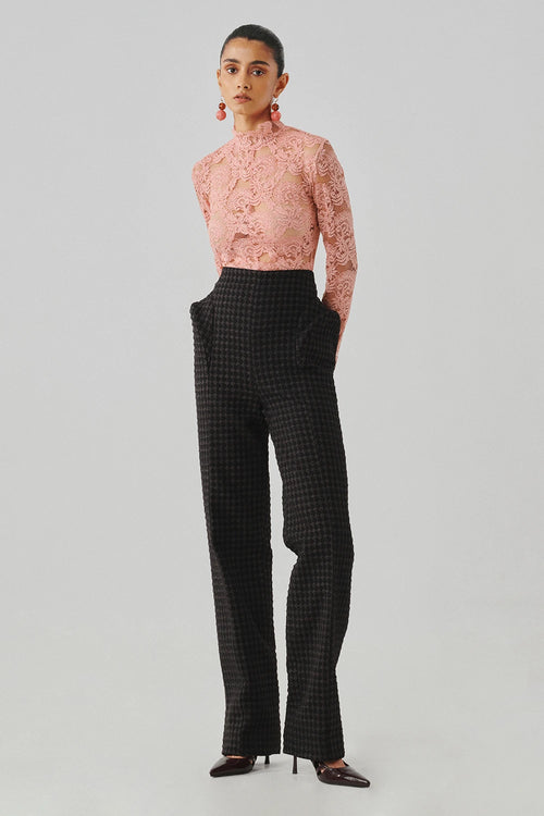Mosaic Jacquard Structured Pants