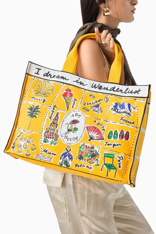 The Yellow Wanderlust Tote Bag