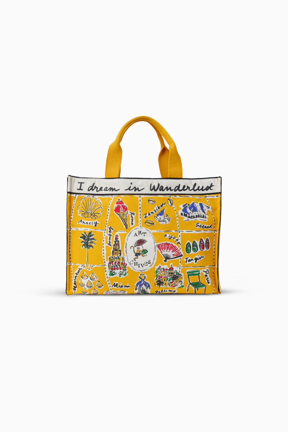 The Yellow Wanderlust Tote Bag