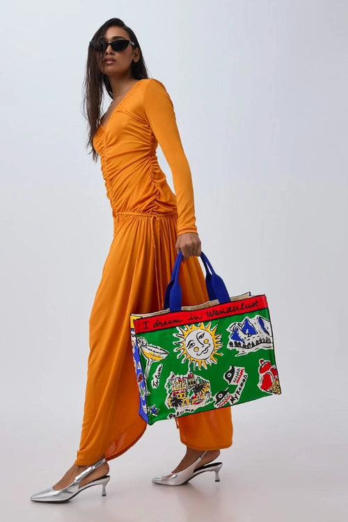 The Multi-color Wanderlust Tote Bag