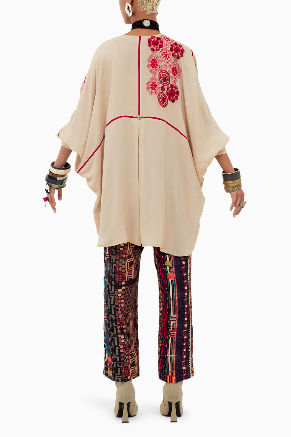 Ivory Multi Beyond Ken Mandala Shirt with Straight Pants