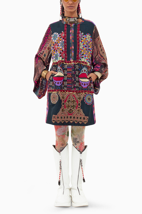 Multi Beyond Ken Mehru Embo Dress