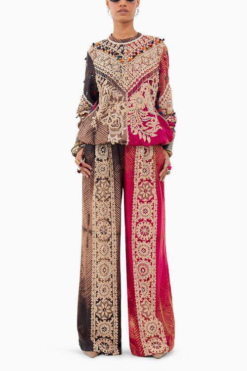 Multi Beyond Ken Zahra Sweatshirt with Straight Pants