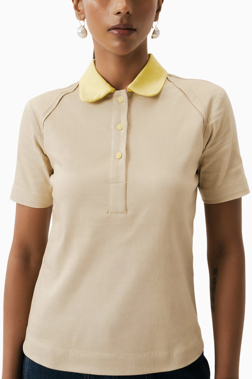 Beige-Butter Yellow Citron Shirt