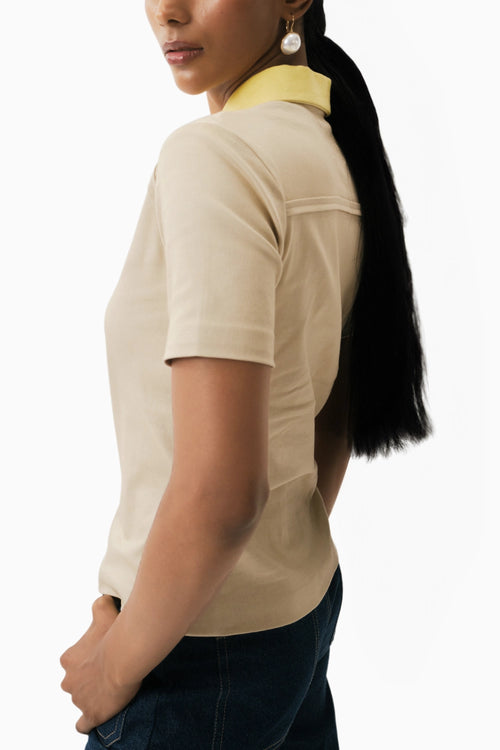 Beige-Butter Yellow Citron Shirt